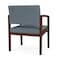 Lesro Lenox Wood Wide Guest Chair Wood Frame, Walnut, RF Serene Upholstery LW1201 - alternate 3